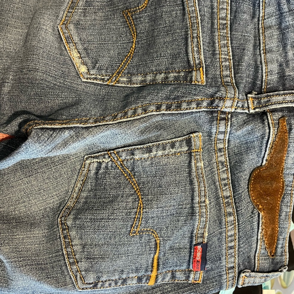 BCBGMaxAzria Denim Jeans with Tan Stitching